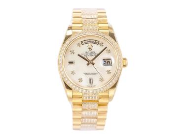 Day-Date 36 Yellow Gold 'President' with Diamond Mother of Pearl Dial and Diamond Bezel