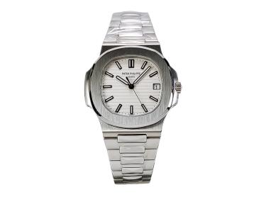Nautilus Stainless Steel with White Dial (40mm)
