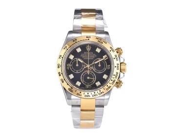 Cosmograph Daytona Two Tone Yellow Gold & Steel with Diamond Black Dial
