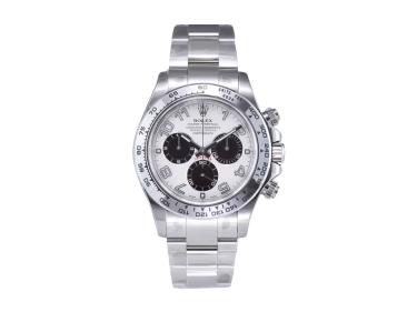 Cosmograph Daytona Stainless Steel with White Dial and Arabic Numerals