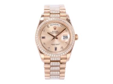 Day-Date 36 Rose Gold 'President' with Diamond Rose Dial and Diamond Bezel