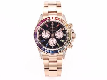 Cosmograph Daytona Rose Gold 'Rainbow' with Diamond Bezel