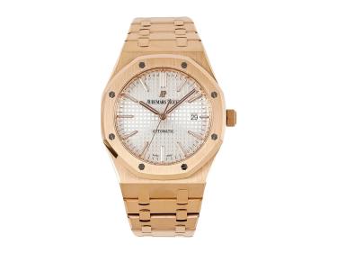 Royal Oak Pink Gold with Silver Dial (41mm) - 15400