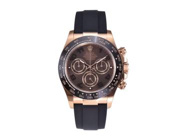 Cosmograph Daytona Rose Gold Oysterflex with Chocolate Dial and Arabic Numerals