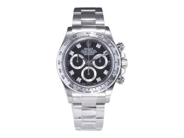 Cosmograph Daytona Stainless Steel with Diamond Black Dial